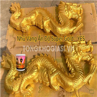 Nhũ vàng Ấn Độ Super Gold - Tô tượng, chùa chiền, hạm khắc tinh vi của ngôi chùa, tượng Phật, chậu kiểng