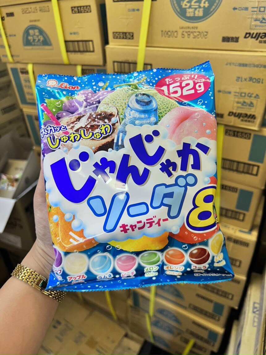 Kẹo Soda Nhật Bản 8 vị gói 152gram