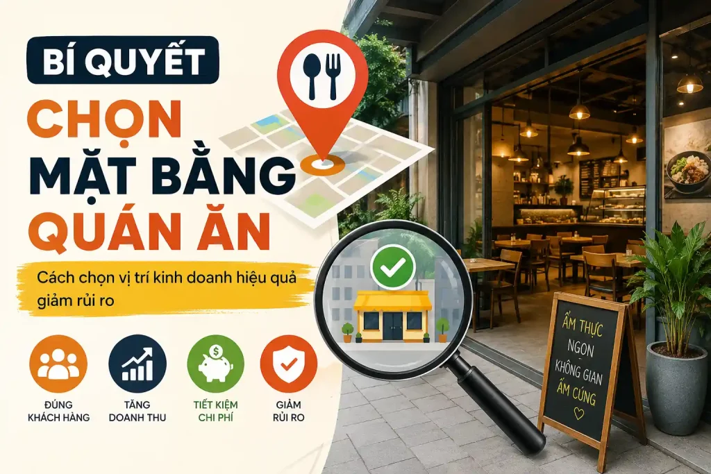Bí quyết chọn mặt bằng quán ăn